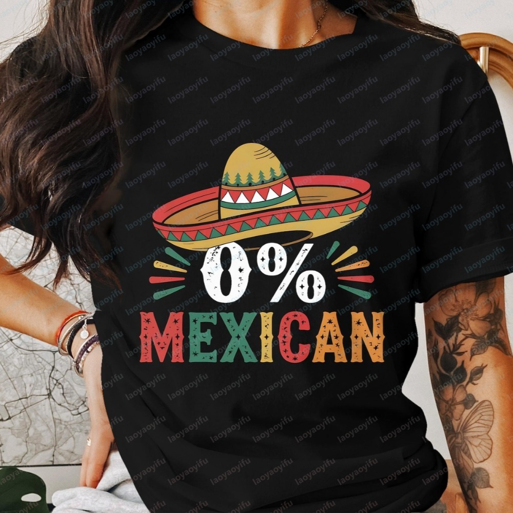 Mens Fashion Mexico - 0% 0パーセントメキシコメキシコプライド面白いシンコデセレブレーションTシャツカジュアルファッションルーズ原宿ソフトY2k男性女性ストリートウェア