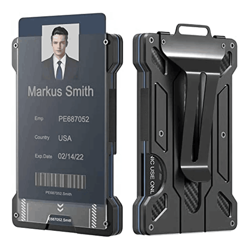 Men'S Fashion Visiting Card - メタル名刺入れ RFIDウォレット 薄型ミニバンククレジットカードホルダーケース 男性用マネークリップ ファッションウォレット