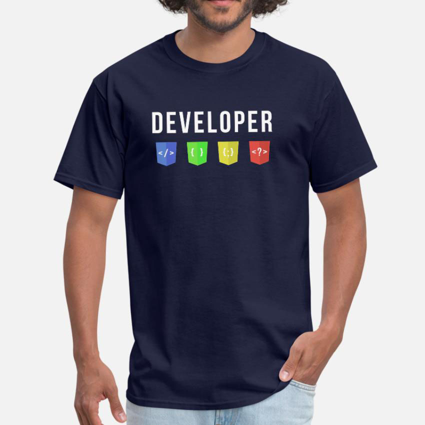 Men'S Fashion Website - 開発者Web Tシャツウェブサイト夏のファッション高品質の面白い印刷クルーネック半袖Tシャツ
