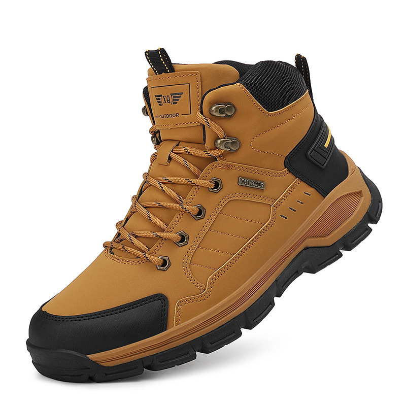 Men'S Fashion Hiking Boots - 新しい秋のメンズブーツファッションアウトドアハイキングブーツ防水革メンズワークブーツノンスリップ男性砂漠アンクルブーツスニーカー