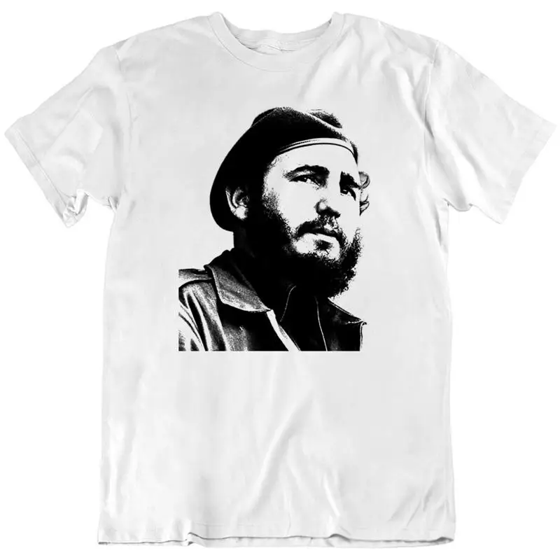 Military Shirt Men - カストロ T シャツ 顔の毛 軍隊 軍兵