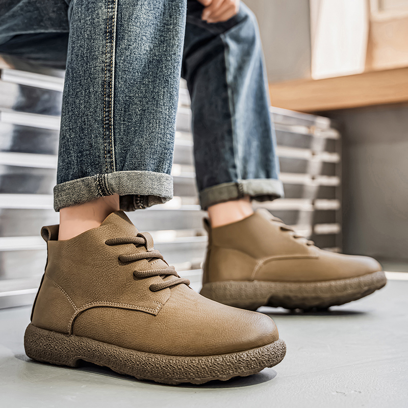 Men'S Fashion News - メンズ アンクルブーツ ブラウン ショートブーツ 高級靴 パイロット向けに設計された
