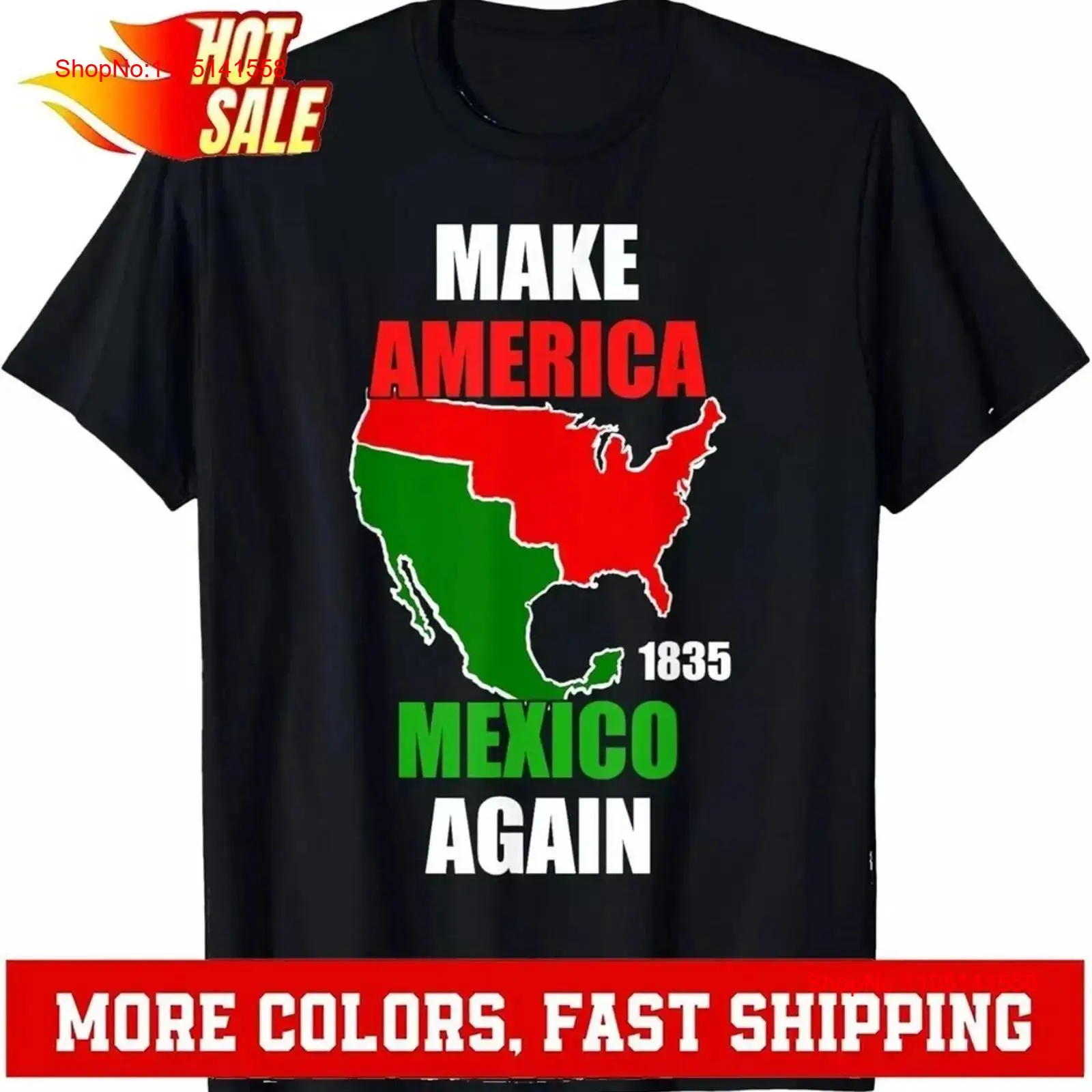 Mens Fashion Mexico - アメリカをメキシコに戻せ メキシコの誇り 面白い旗柄Tシャツ ヴィンテージ風 ウォッシュ加工 グラフィック