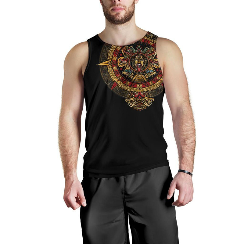 Mens Fashion Mexico - トレンディなメキシコ国旗グラフィックタンクトップ男性の夏のファッション国章 3D プリントベストルーズストリート特大トップス
