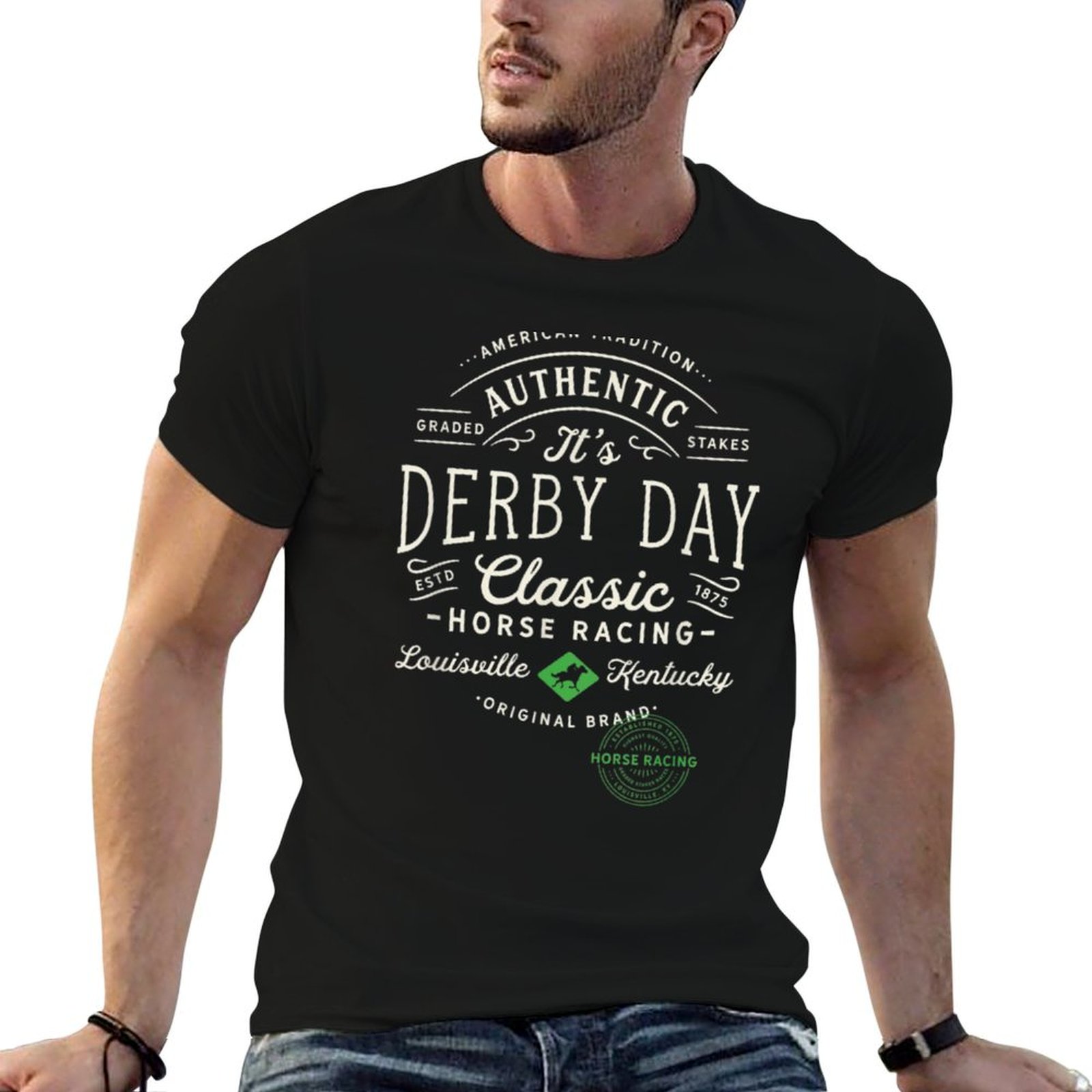 Men'S Fashion Kentucky Derby - ケンタッキーダービー ケンタッキー (1) Tシャツ ファッション シンプル