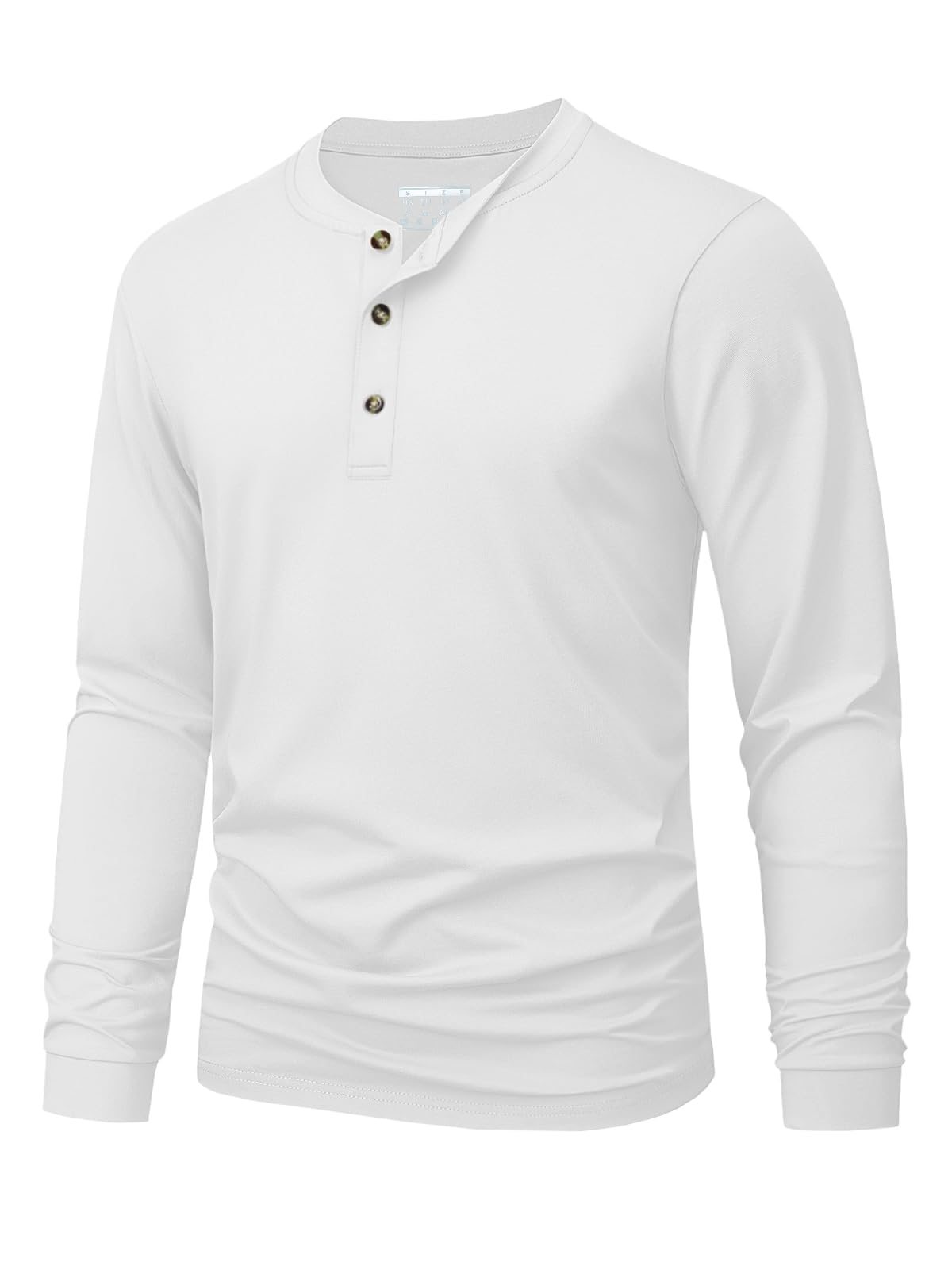 Mens Fashion Top - メンズヘンリー Tシャツシンプルな無地プリント長袖 Tシャツファッション多用途ルーズトップ春と秋のカジュアル服