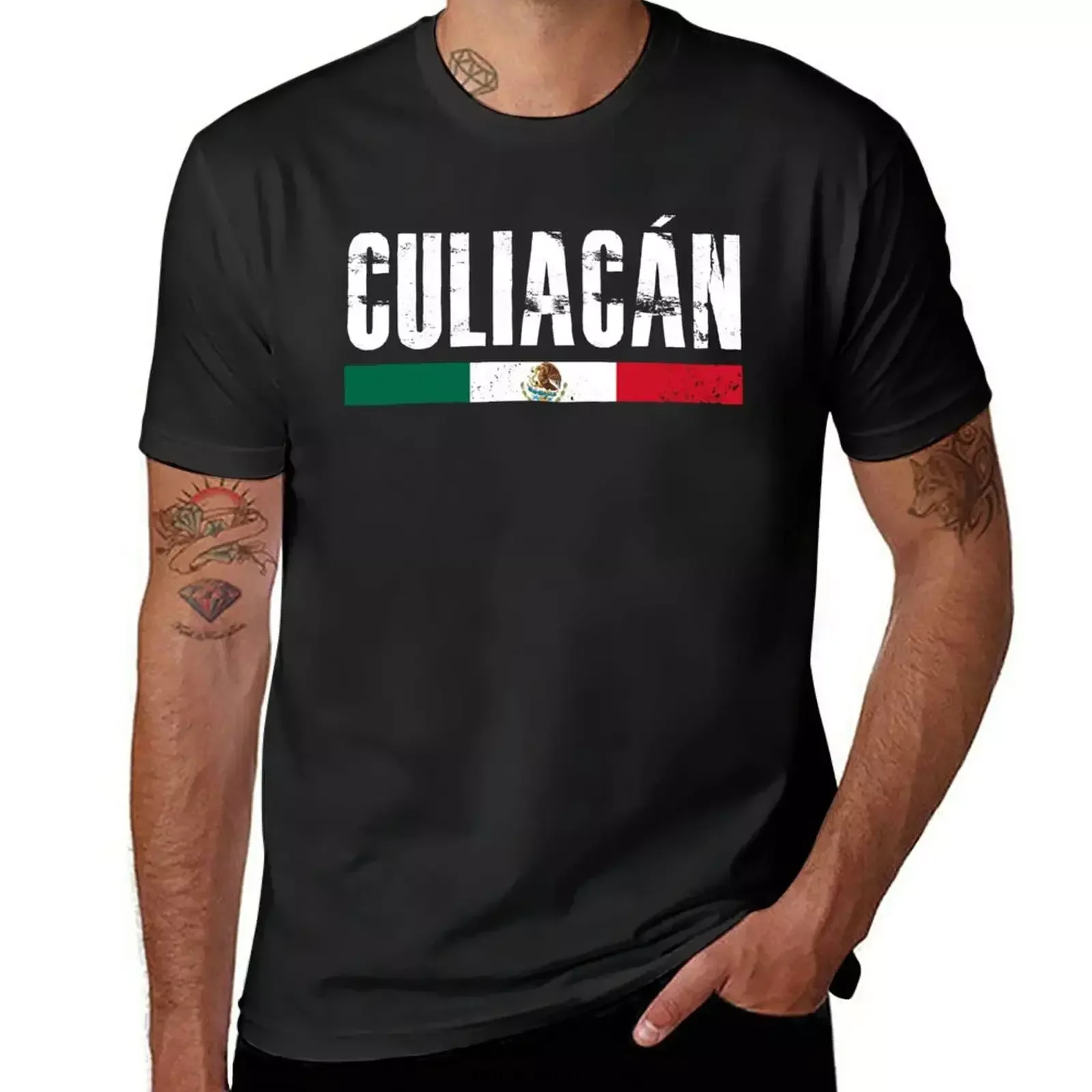 Mens Fashion Mexico - クリアカン シナロア メキシコ メキシコ国旗 シティ Tシャツ