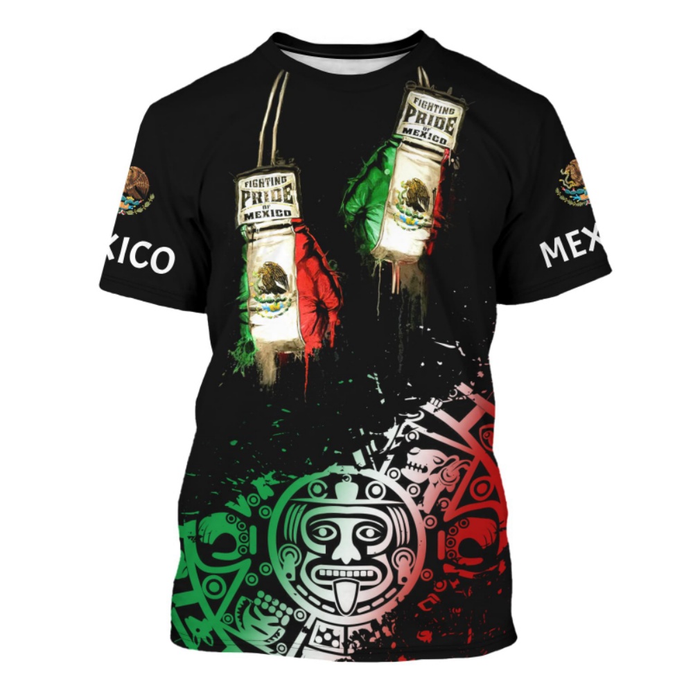 Mens Fashion Mexico - オートバイ 3d プリントメンズ Tシャツファッションメキシコエンブレムパターン半袖オーバーサイズ Tシャツカジュアル O