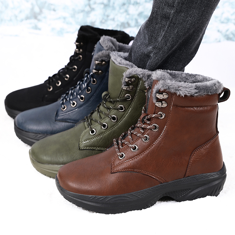 男性冬のスノーブーツ防水ワイドトゥスニーカースーパー保温紳士 - Men'S Fashion Hiking Boots のレビューと価格