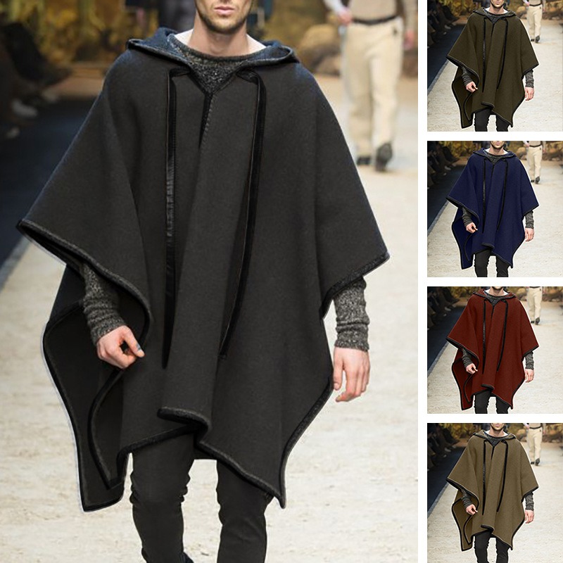メンズファッション イレギュラー クール クローク コート  - Mens Fashion Poncho のレビューと価格