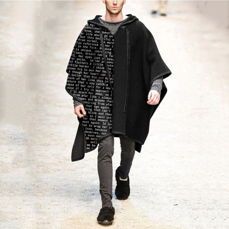 メンズファッション イレギュラー クール クローク コート  - Mens Fashion Poncho のレビューと価格