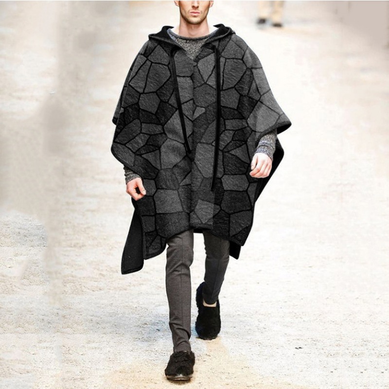 メンズファッション イレギュラー クール クローク コート  - Mens Fashion Poncho のレビューと価格