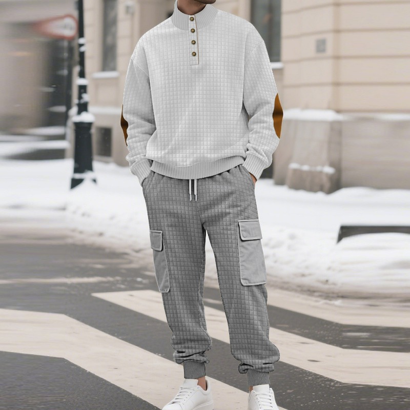 KIDWHXR 男性秋スウェットシャツセットファッションチェ - Men'S Fashion Loose Pants のレビューと価格