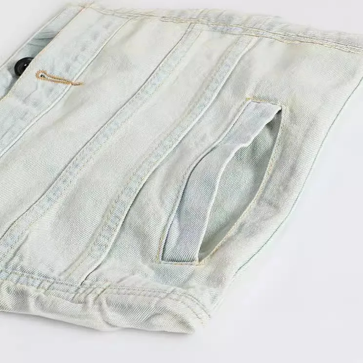 ポップ春秋の新ファッションメンズウォッシュヴィンテージレトロ - Men'S Fashion Vest With Jeans のレビューと価格