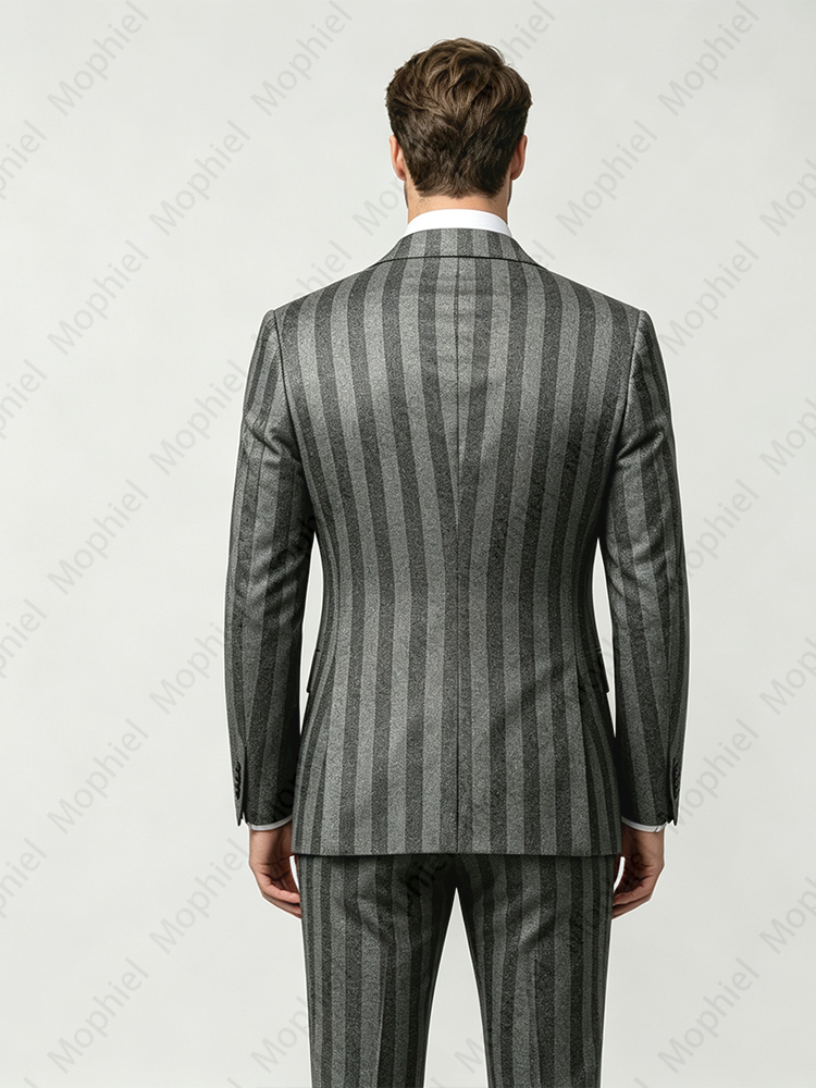 黒とグレーのメンズスーツ、ノッチドラペル、シングルブレスト、 - Slim Fit Blazer Men のレビューと価格