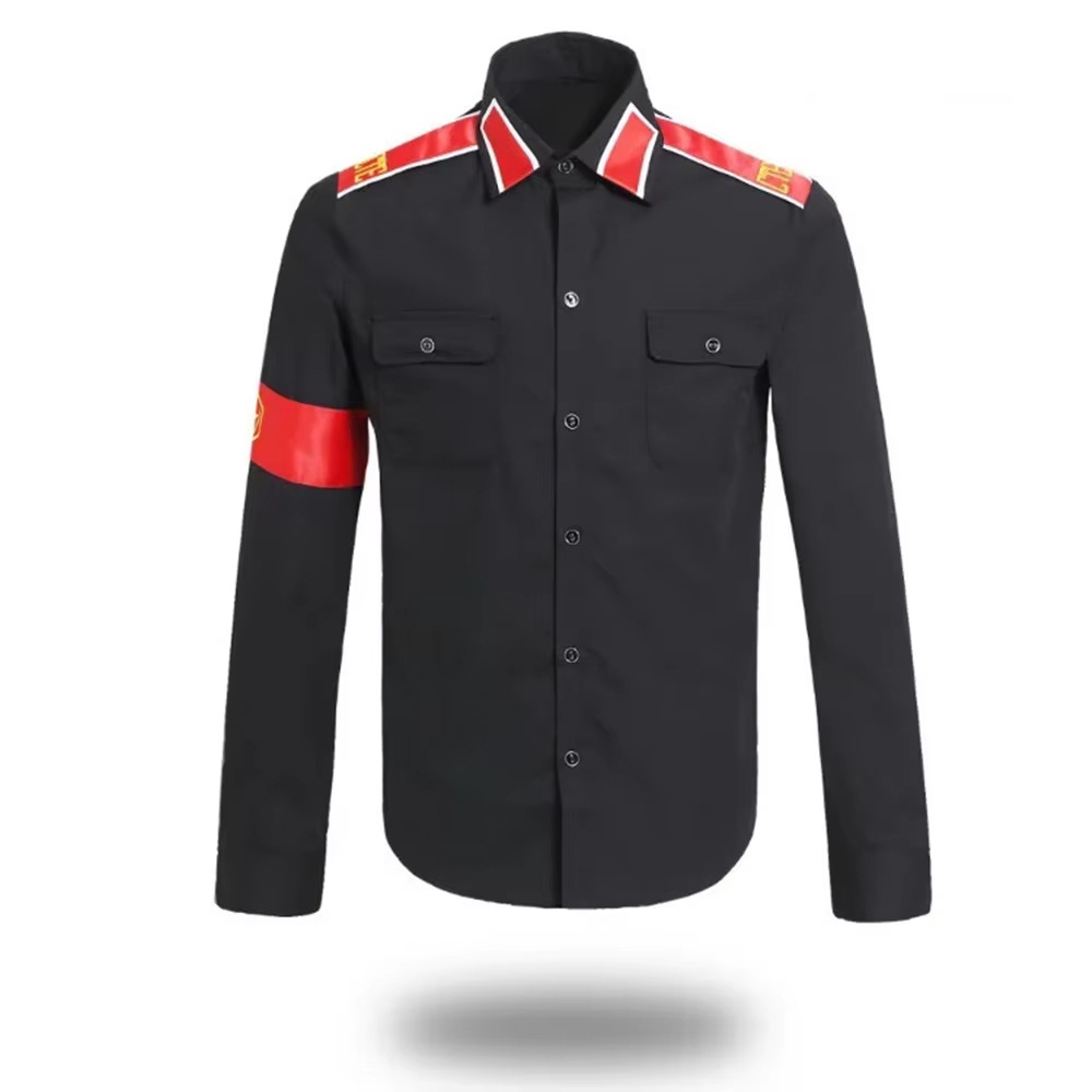 マイケル・ジャクソン反戦ミリタリーシャツメンズヴィンテージボ - Military Shirt Men のレビューと価格