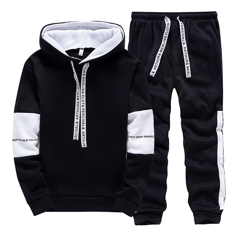 トラックスーツ男性用カジュアルフード付きスウェットシャツアウ - Men'S Fashion Usa のレビューと価格