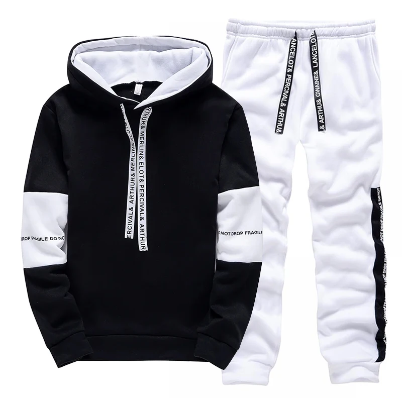 トラックスーツ男性用カジュアルフード付きスウェットシャツアウ - Men'S Fashion Usa のレビューと価格