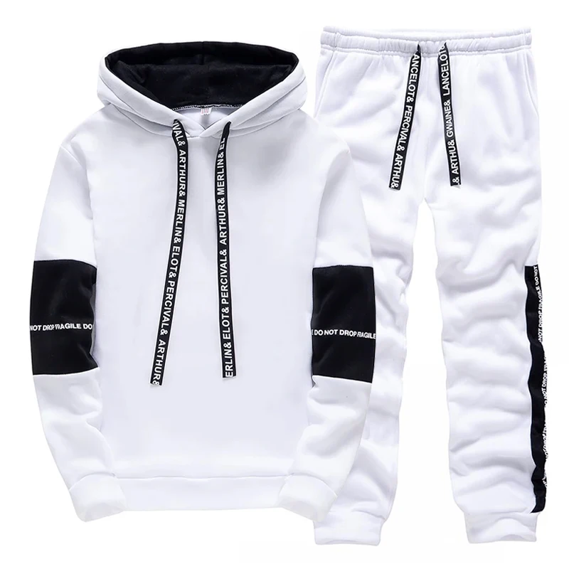 トラックスーツ男性用カジュアルフード付きスウェットシャツアウ - Men'S Fashion Usa のレビューと価格