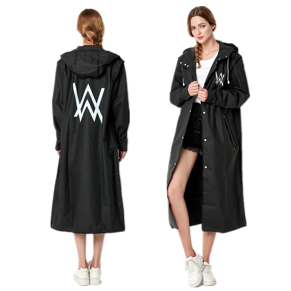 男性と女性のための薄い黒のレインコート,新しいファッション, - Mens Fashion Poncho のレビューと価格