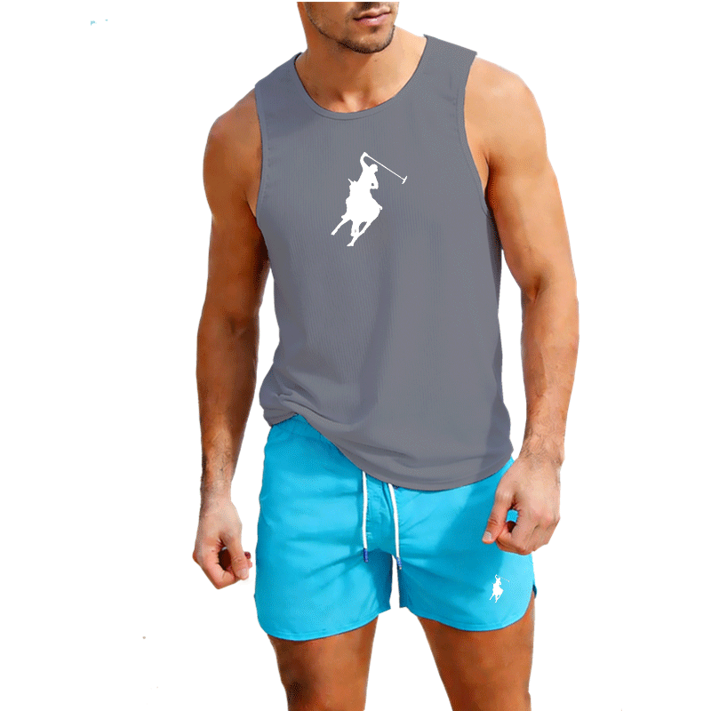 ヨーロッパメンズサマーベスト＆ショーツセット 2ピース アウ - Mens Fashion Summer のレビューと価格