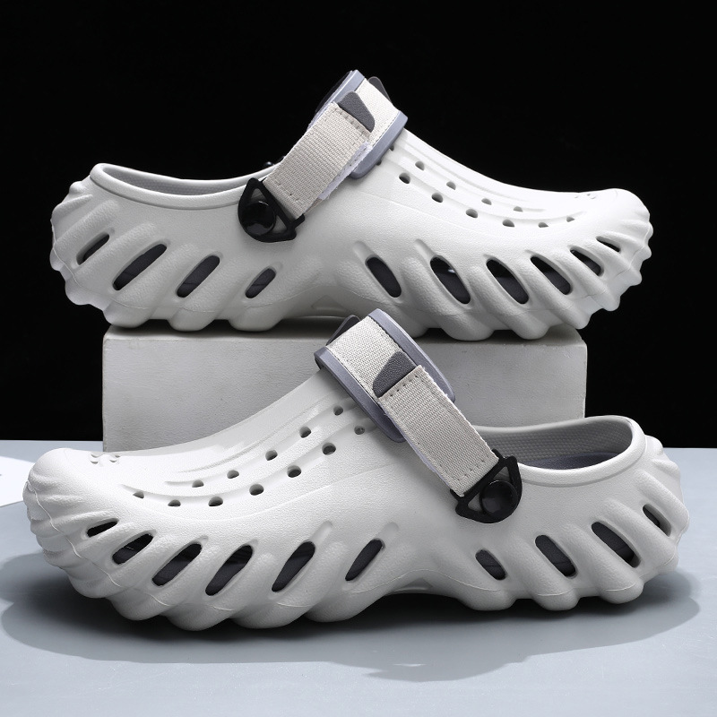 メンズカジュアル厚底穴あきシューズ、滑り止めEVA素材、おし - Men'S Fashion News のレビューと価格