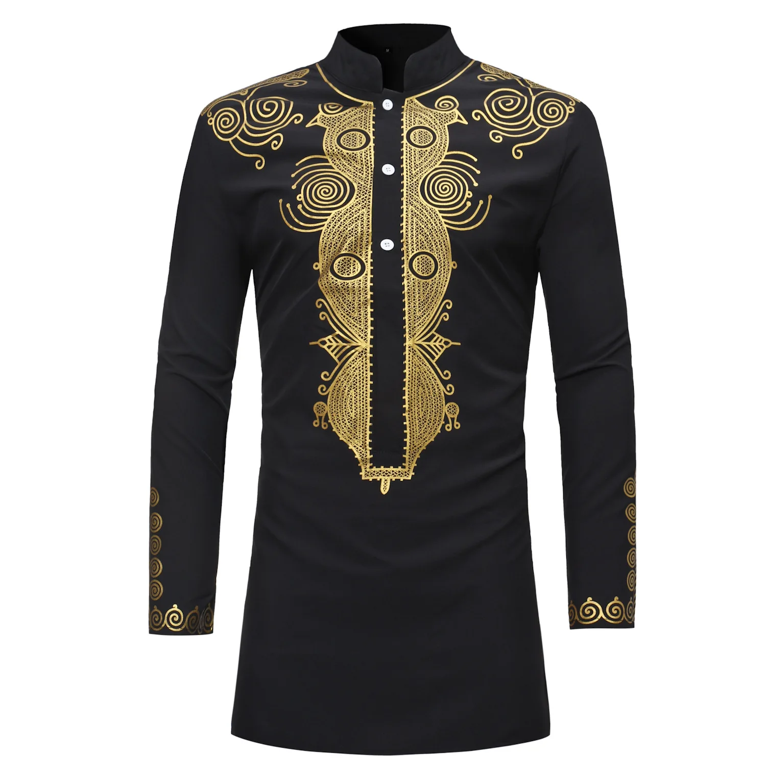 スタンド襟イスラム教徒シャツ男性服民俗カフタンmusulma - Men'S Fashion Kurta のレビューと価格