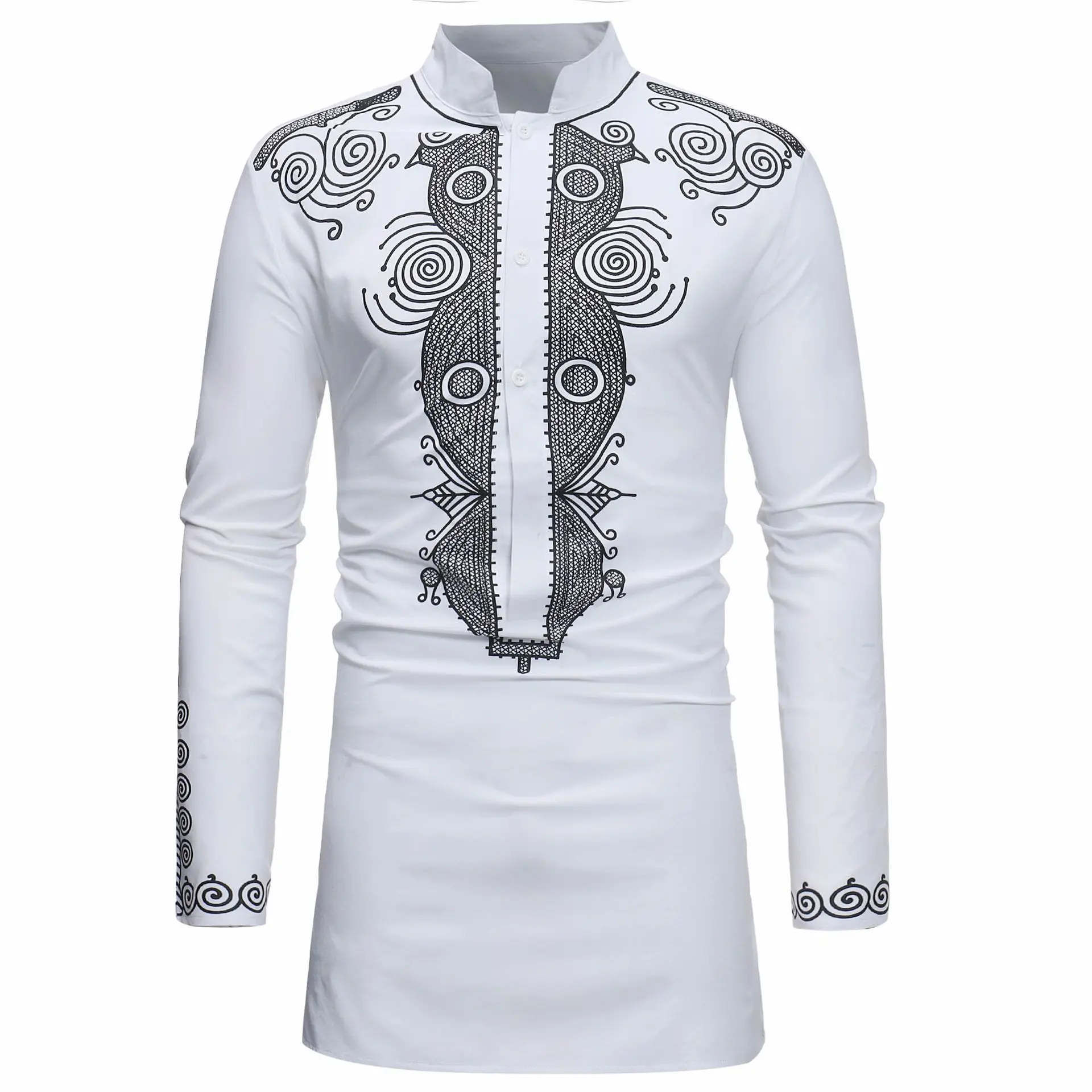 スタンド襟イスラム教徒シャツ男性服民俗カフタンmusulma - Men'S Fashion Kurta のレビューと価格
