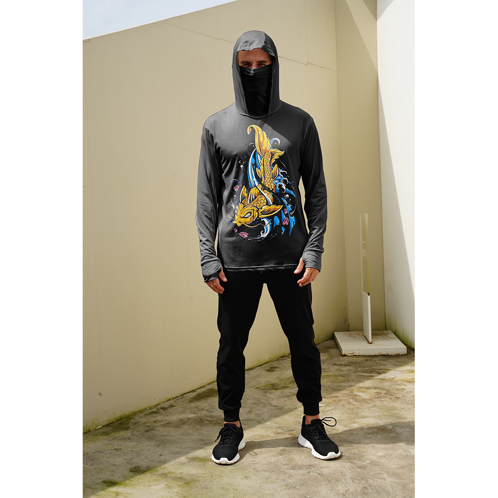 釣り用シャツ メンズ 日焼け防止 フード付きマスク 一体型  - Mens Fashion Summer のレビューと価格