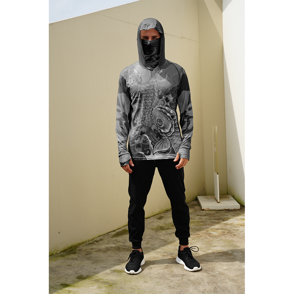 釣り用シャツ メンズ 日焼け防止 フード付きマスク 一体型  - Mens Fashion Summer のレビューと価格