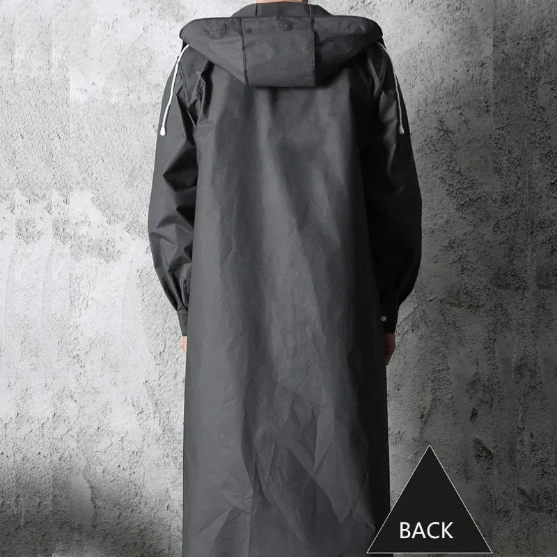 男性と女性のための防水ロングフード付きレインコート,黒,大人 - Mens Fashion Poncho のレビューと価格