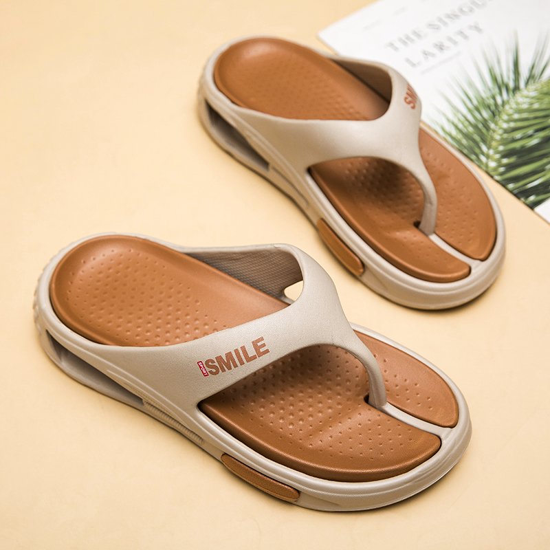 夏のメンズビーチサンダル、屋内外兼用スリッパ、柔らかく快適な - Men'S Fashion News のレビューと価格