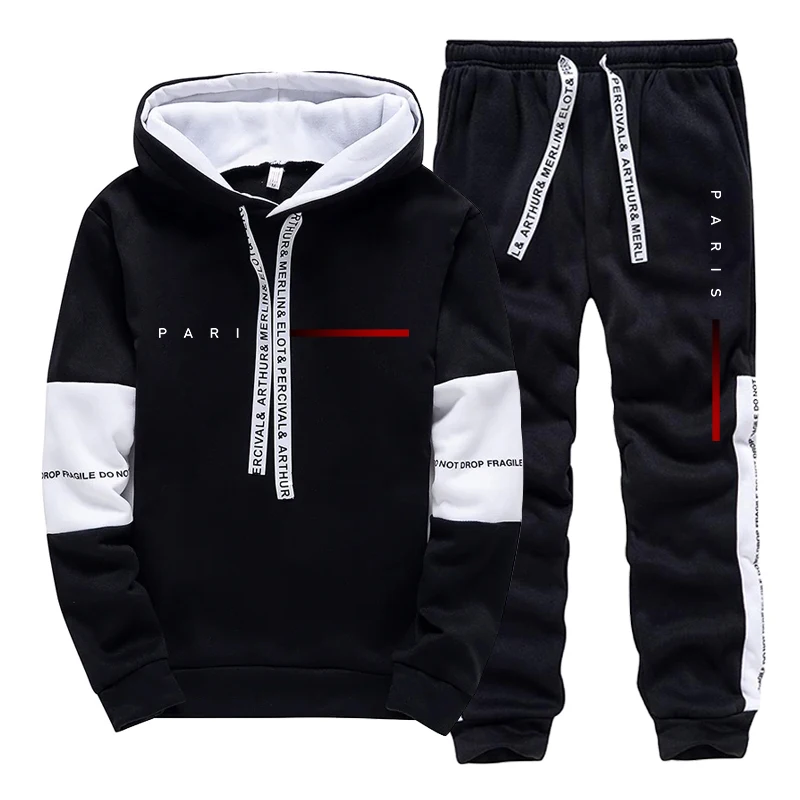 パリファッションパーカーストリートウェアメンズセットフード付 - Men'S Fashion Usa のレビューと価格