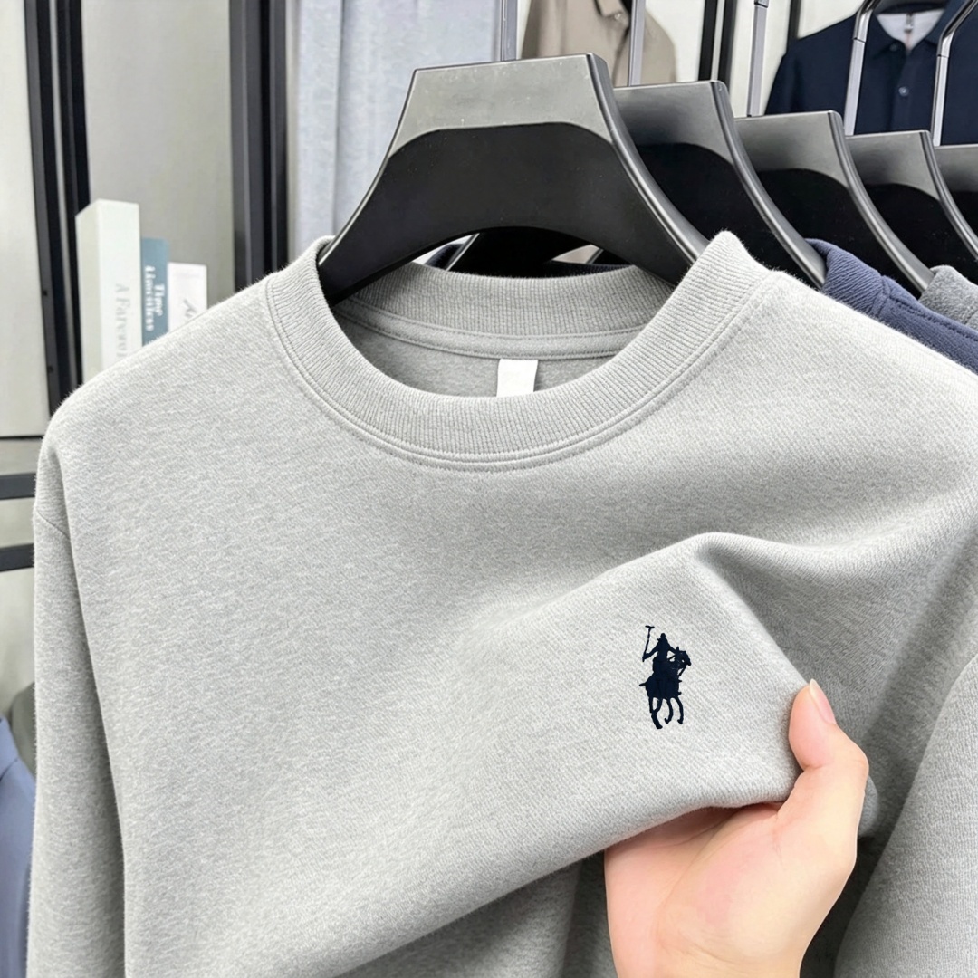 柔らかなコットン素材の高級ブランドメンズ長袖ラウンドネックT - Mens Fashion Top のレビューと価格