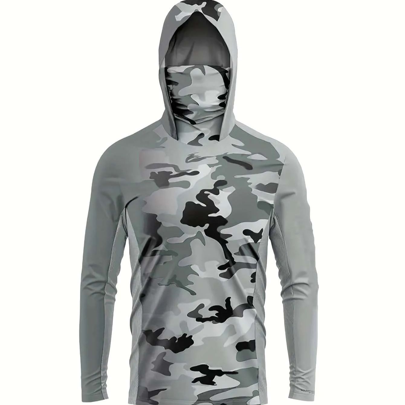 アウトドアフィッシャーマンフード付き長袖Tシャツ、グラデーシ - Military Shirt Men のレビューと価格