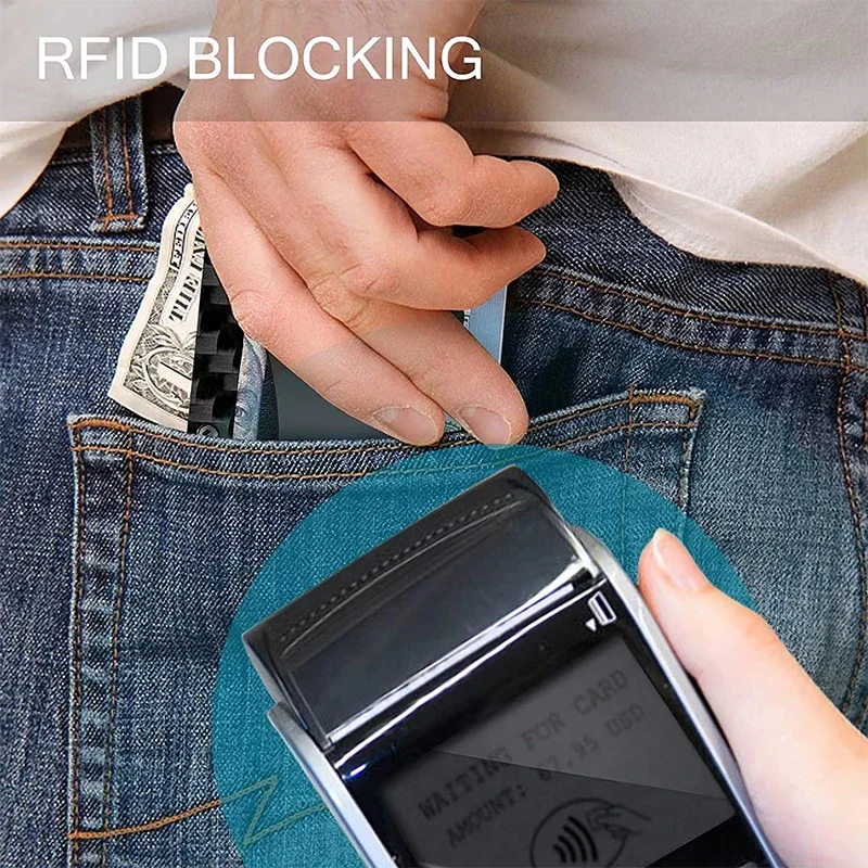 メタル名刺入れ RFIDウォレット 薄型ミニバンククレジット - Men'S Fashion Visiting Card のレビューと価格