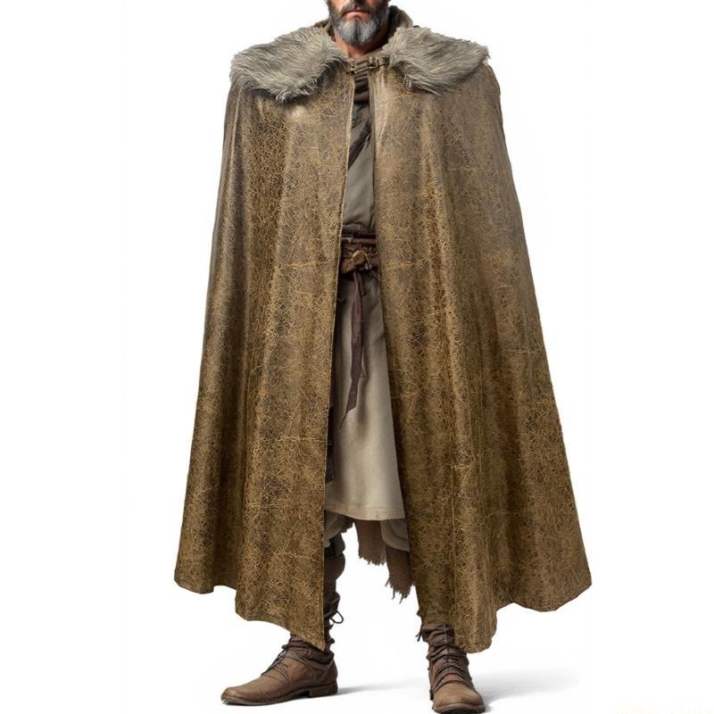 31BF アンティーク中世騎士マントショルダーラップ男性用フ - Mens Fashion Poncho のレビューと価格