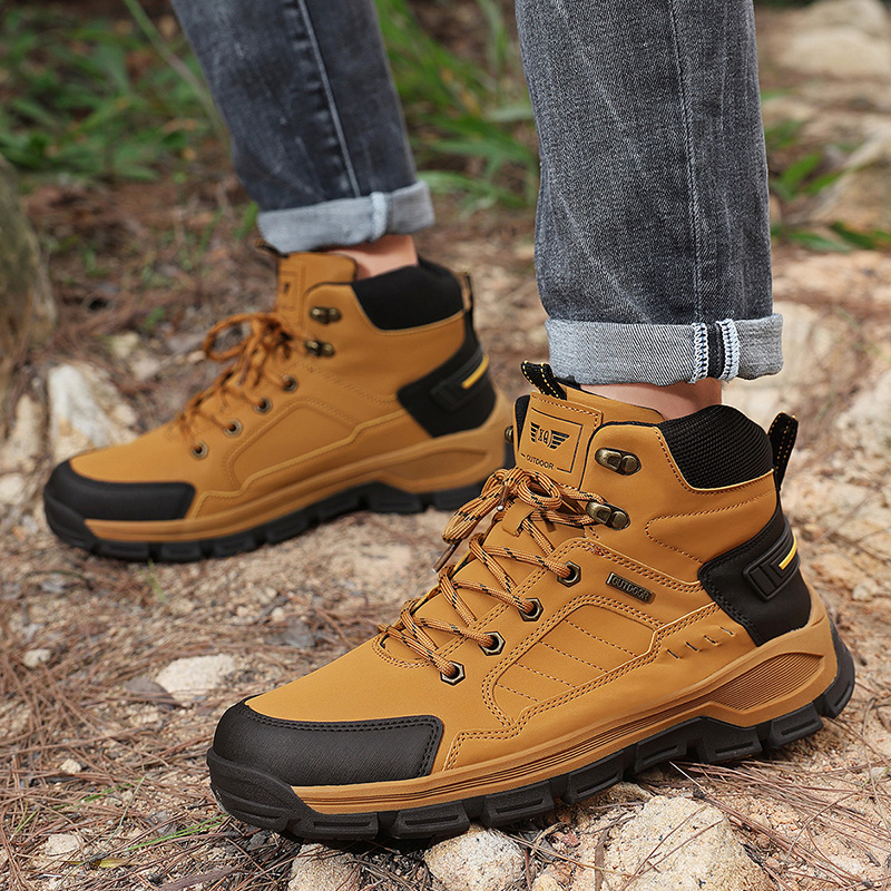 新しい秋のメンズブーツファッションアウトドアハイキングブーツ - Men'S Fashion Hiking Boots のレビューと価格