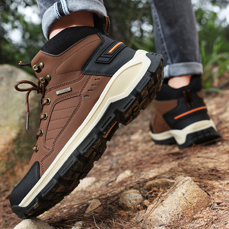 新しい秋のメンズブーツファッションアウトドアハイキングブーツ - Men'S Fashion Hiking Boots のレビューと価格