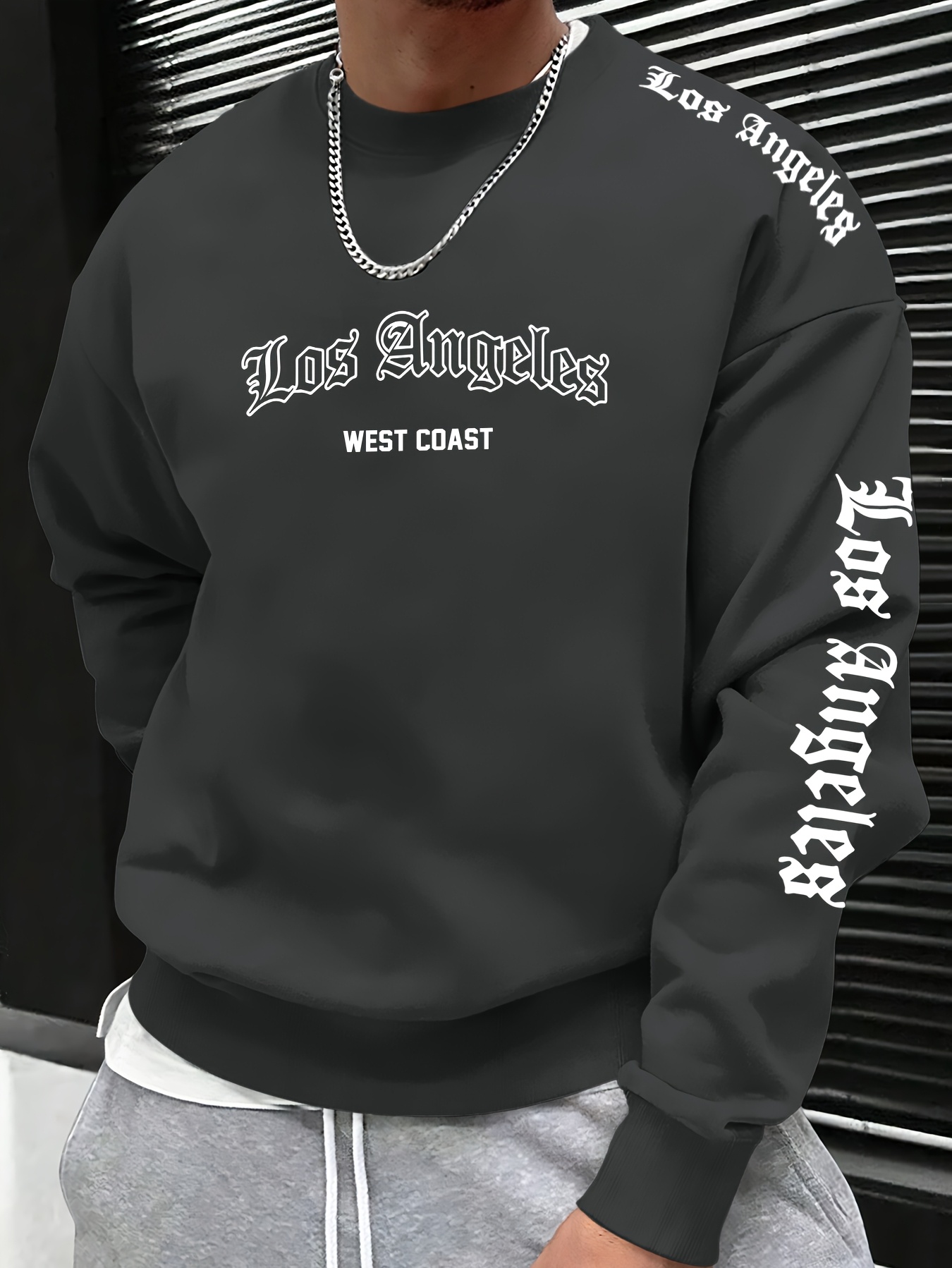 2026秋冬メンズラウンドネックレタープリントスウェットシャ - Mens Fashion Top のレビューと価格
