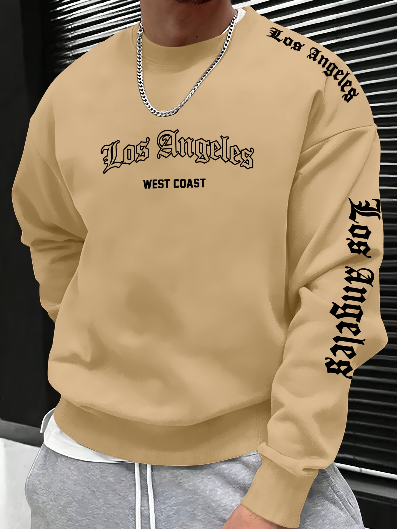2026秋冬メンズラウンドネックレタープリントスウェットシャ - Mens Fashion Top のレビューと価格