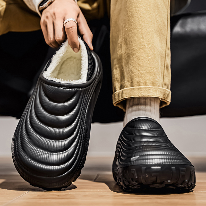 新しいファッション綿メンズスリッパ冬暖かい豪華なメンズスリッ - Men'S Fashion Hiking Boots のレビューと価格