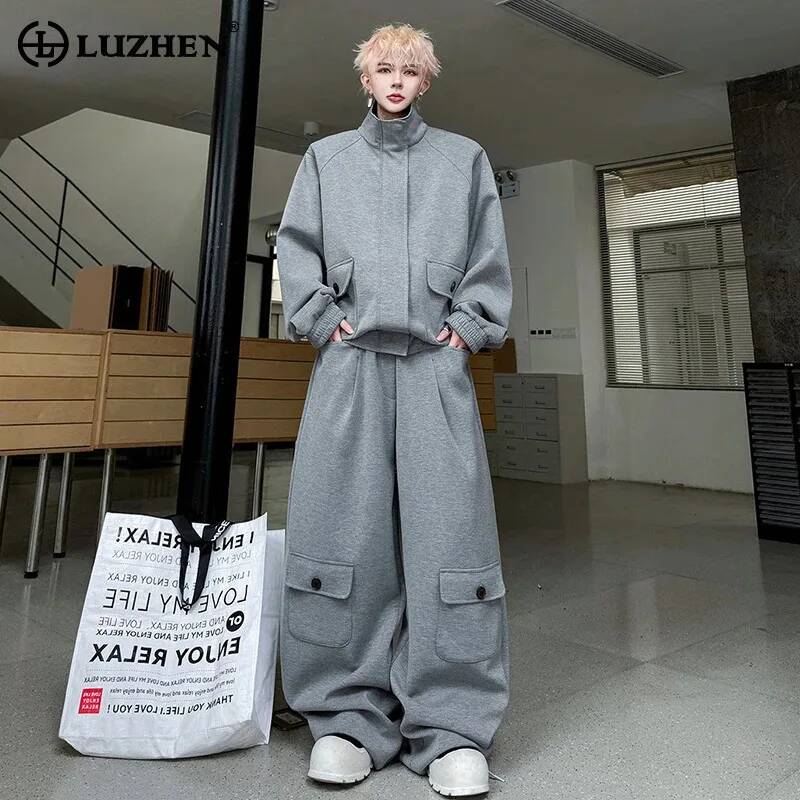 LUZHEN カラーカーディガン 2026 PU レザー春ス - Men'S Fashion Loose Pants のレビューと価格