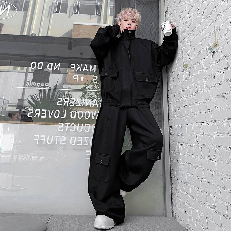 LUZHEN カラーカーディガン 2026 PU レザー春ス - Men'S Fashion Loose Pants のレビューと価格