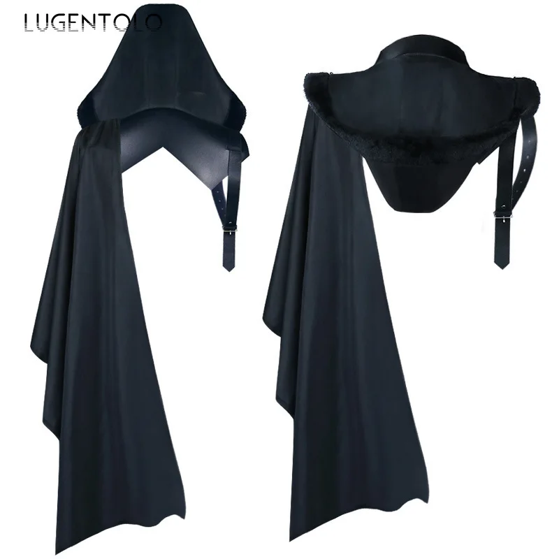 男性中世フード付きポンチョショールハロウィンレトロカジュアル - Mens Fashion Poncho のレビューと価格