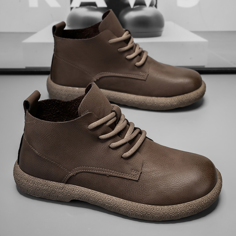 メンズ アンクルブーツ ブラウン ショートブーツ 高級靴 パ - Men'S Fashion News のレビューと価格