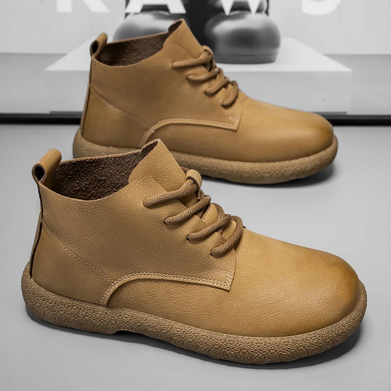 メンズ アンクルブーツ ブラウン ショートブーツ 高級靴 パ - Men'S Fashion News のレビューと価格