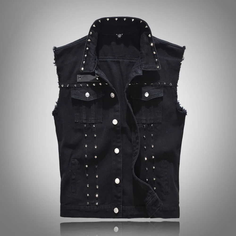 2026年春ファッション メンズ リベットデニムベスト パン - Men'S Fashion Vest With Jeans のレビューと価格