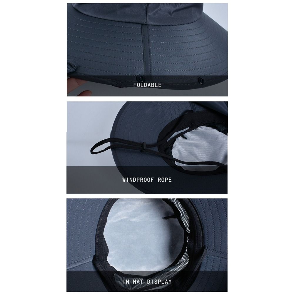 ファッション布男性用サンハット大きなつば取り外し可能なショー - Mens Fashion Caps のレビューと価格