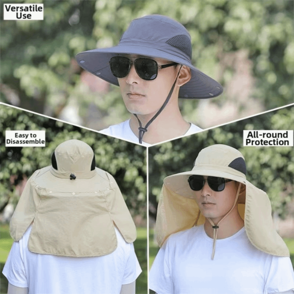 ファッション布男性用サンハット大きなつば取り外し可能なショー - Mens Fashion Caps のレビューと価格